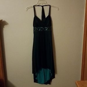 Teal/black Party Dress
